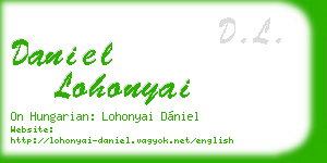daniel lohonyai business card